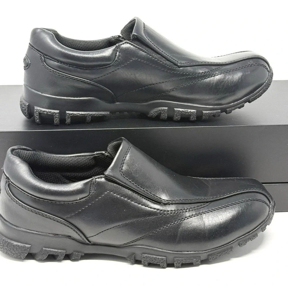 Deer Stags Recess Black Slip On Dress Shoes S. U. P. R. O Comfort Youth Size 6M